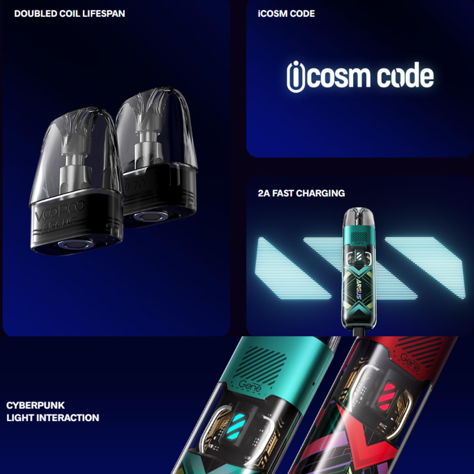Voopoo Argus Pod - 3 Pack, 2ML Cartridge, Built-in Coils, Refillable Pods,  Supports MTL Vaping, 4-Hole Air Inlet, Gene.AI Power Adjustment, NO  Nicotine (0.7ohm) : Amazon.co.uk: Health & Personal Care