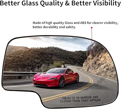 Miniatura 5 de Espejo lateral del pasajero de repuesto para Chevrolet Chevy Silverado Suburban Tahoe Avalanche GMC Sierra Yukon Cadillac Escalade espejos