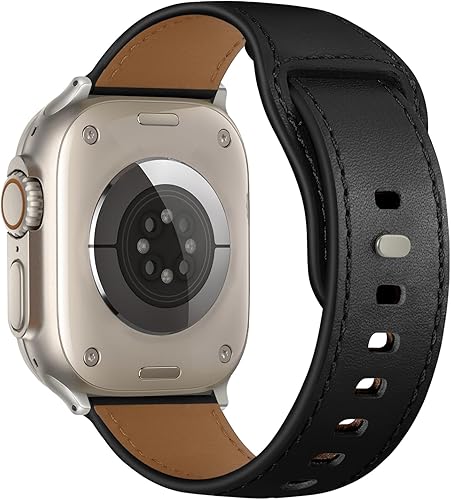 Miniatura 9 de Correa de cuero compatible con Apple Watch Ultra 2Ultra Band de 1.929 in, 1.772 in, 1.732 in, 1.654 in, correa de cuero genuino para mujeres y