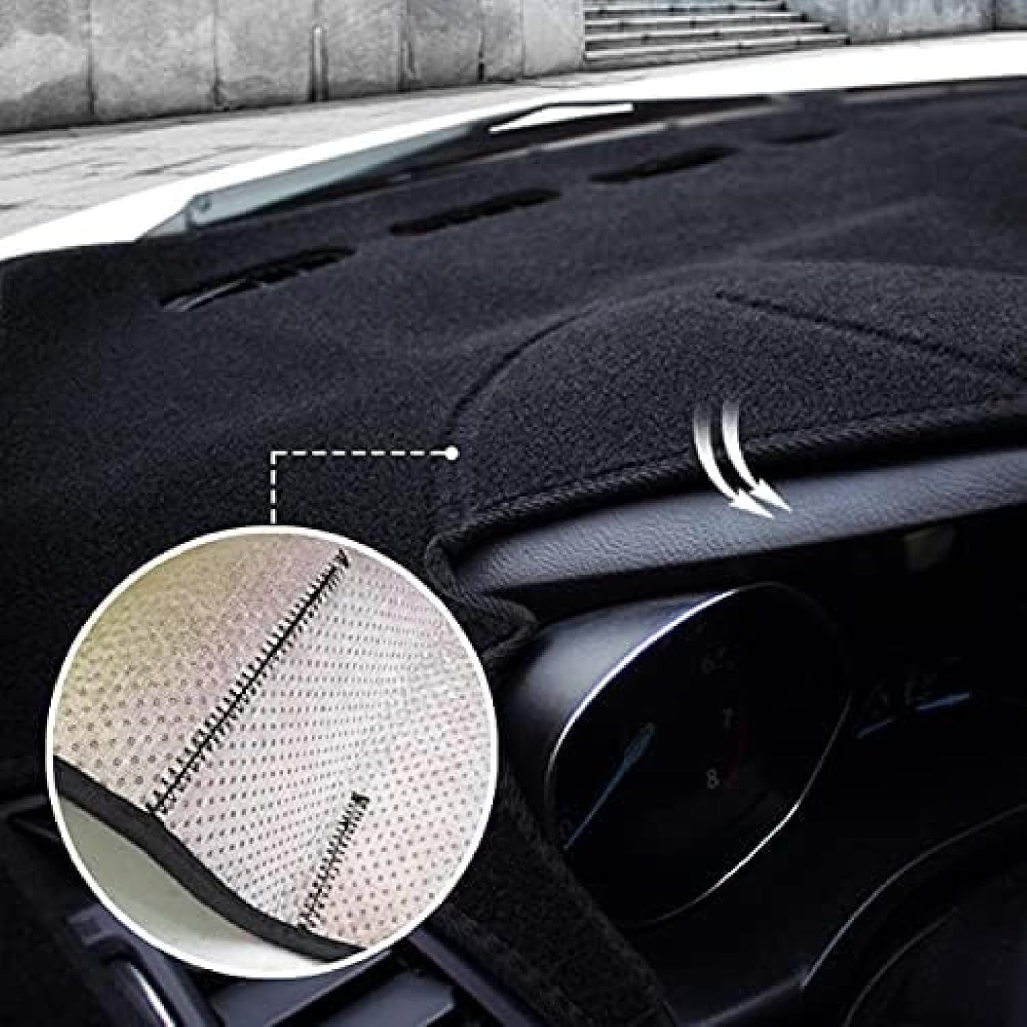 BIVVI Car Dashboard Cover Mat,for Ford Kuga 2 MK2 Escape 2013 2014 2015 2016 2017 2018 2019 Anti-Slip Mat Dashboard Cover Pad Interior Accessories