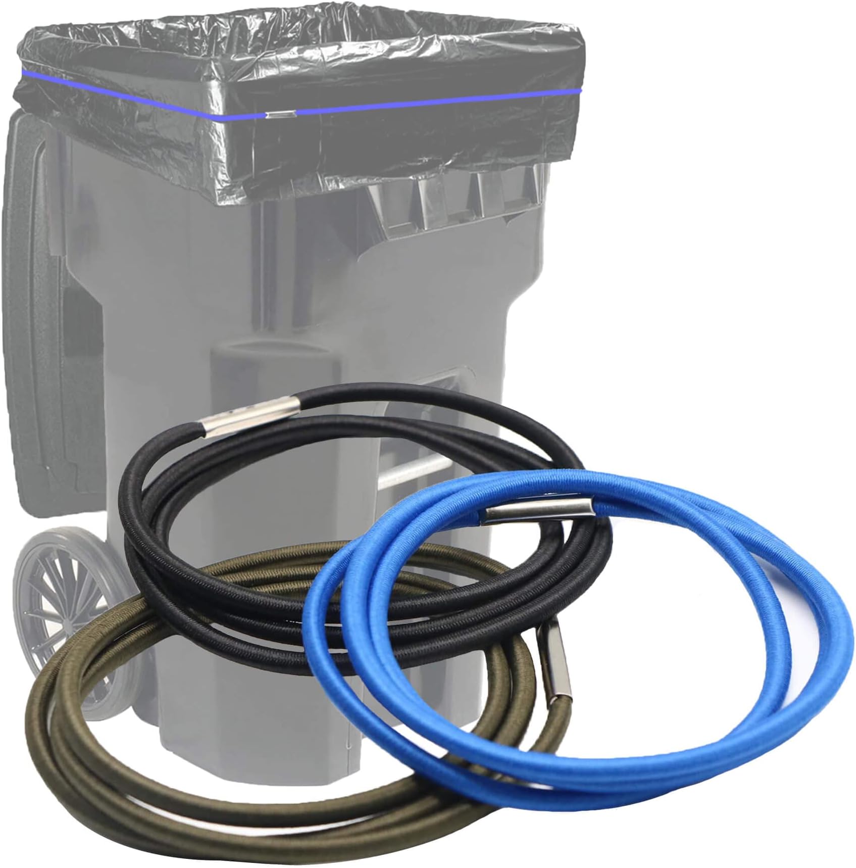 Trash can rubber bands Big Blue Band 17" fits up to 56