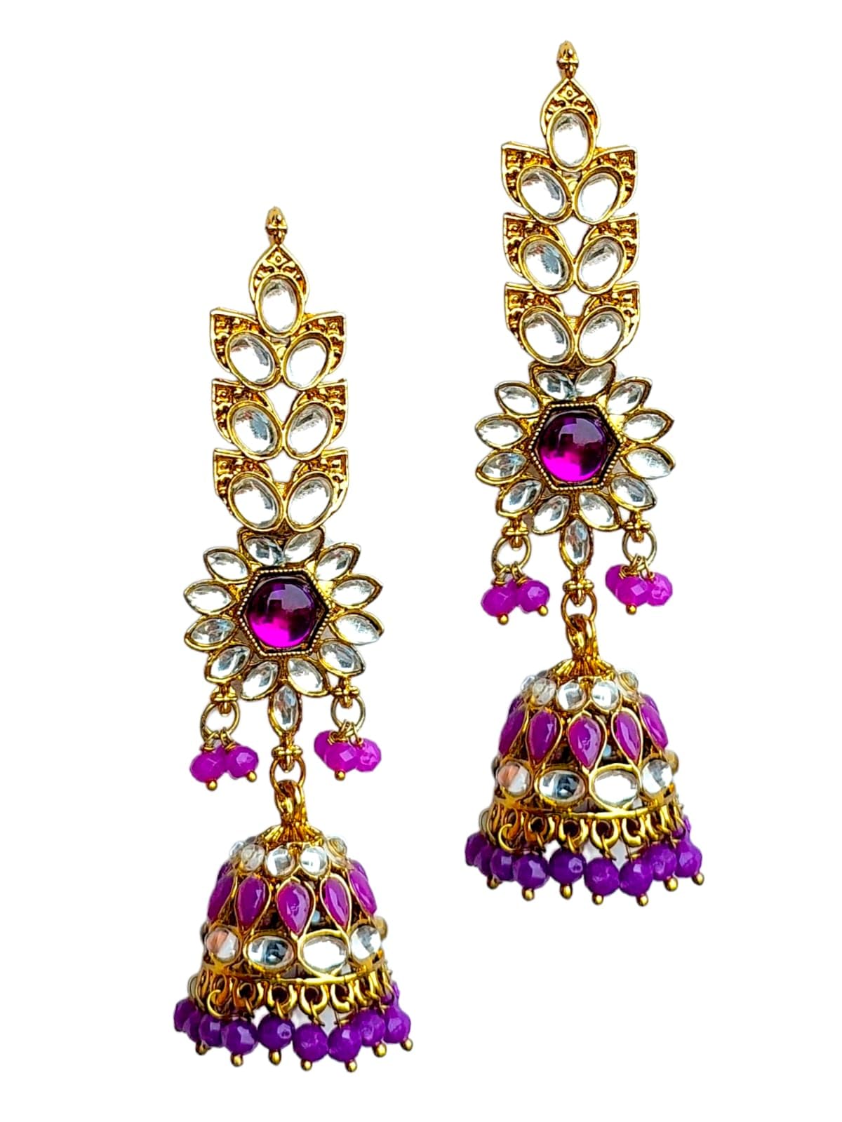 Just In Jewellery Golden Kundan Ethnic Long Jhumka/Jhumki Earrings for Girls/Women (Black) (B0CBQ9K6WH) Amazon Price History, Amazon Price Tracker