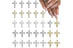 3D Cross Nail Charms: Bling Your Nails with Divine Charm