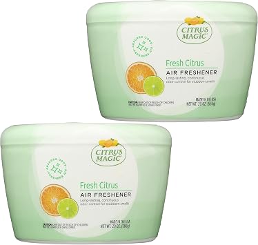 Citrus Magic Odor Absorbing Solid Air Freshener, Fresh Citrus, 20-Ounce, Pack of 2