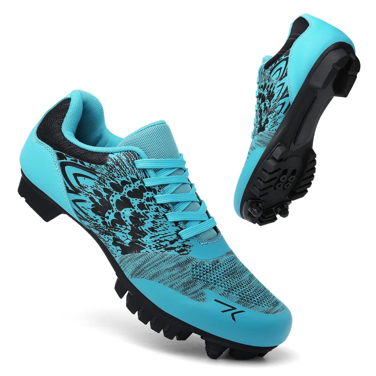 Per Uomo Scarpe da Mountain Bike Moda Ciclismo Sneaker Antiscivolo MTB Scarpe da Bicicletta per Unisex Compatibile con SPD E Delta Lock