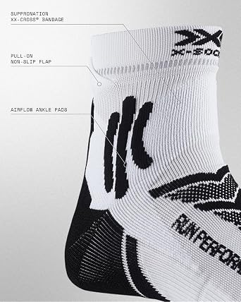 X-Socks RUN PERFORMANCE Compression Athletic Running Quarter Socks Unisex