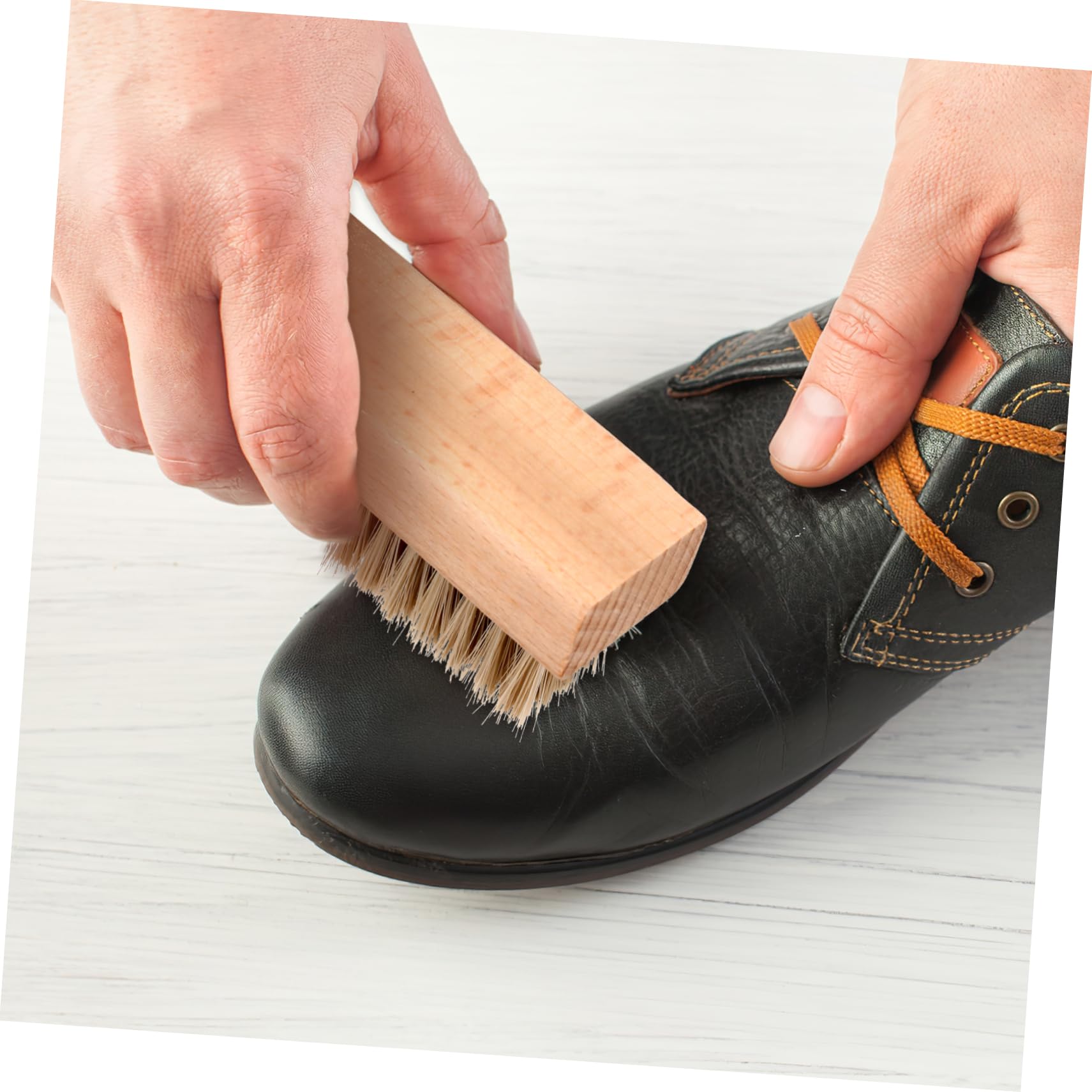 BESPORTBLE 10pezzi Per Scarpe in Legno Spazzole Per Pulizia e Lucidatura Delle Scarpe Adatta Per Casa e Negozio