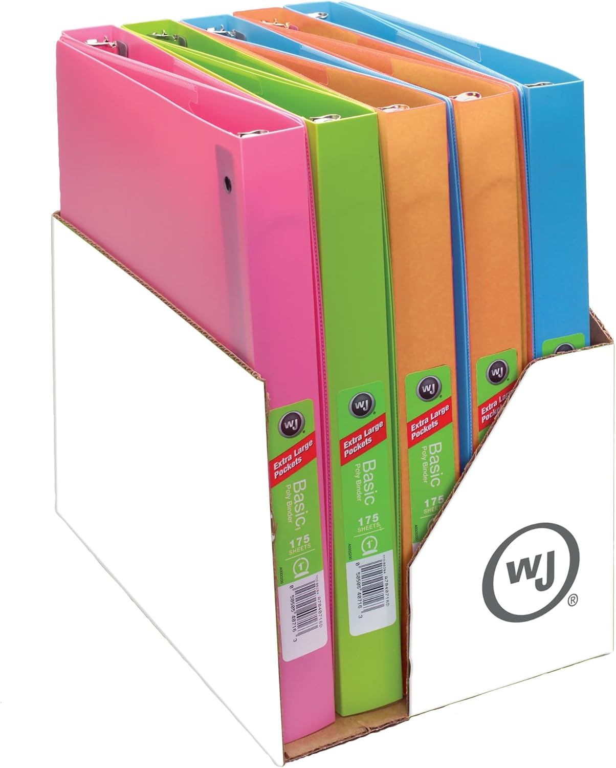 Wilson Jones Flex Poly Fashion Binders, 1" Rings, Assorted