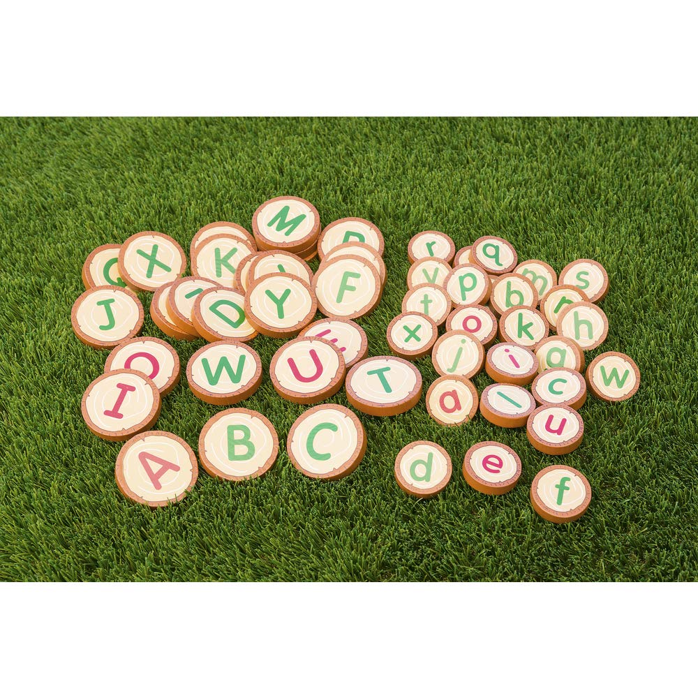 Excellerations Wooden Upper- and Lower- Case Alphabet Rounds 52