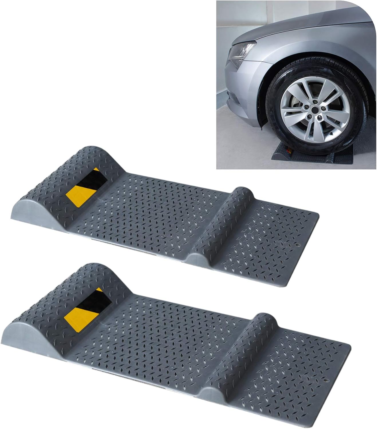 little sun Pair of Durable Recycled Rubber Parking Mat