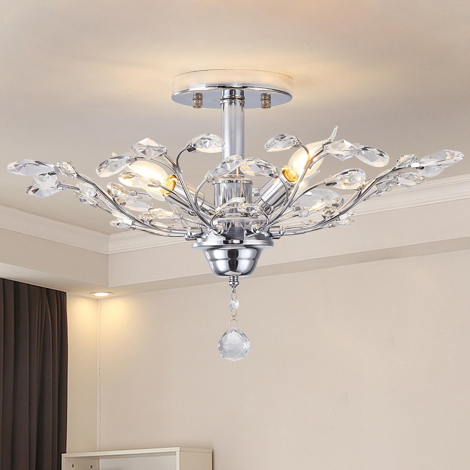 Ganeed Crystal Ceiling Light, K9 Crystal Chandeliers, Vintage