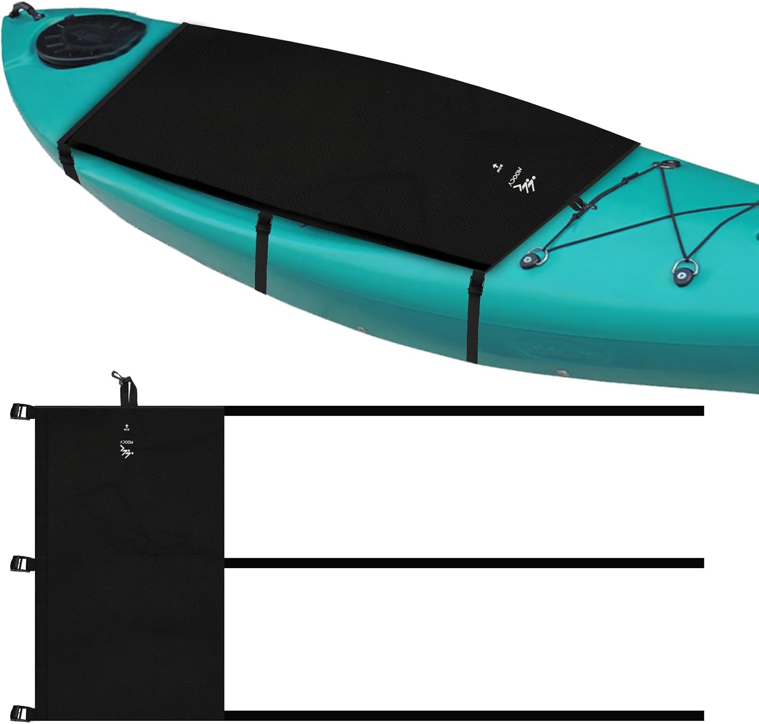 Archerest Universal Kayak Cockpit Drape with Metal Buckle, Large 63 x 30 inch Waterproof Seal Cockpit Cover, Keep The Dust, Sand and Spider Webs Out of Your Sit-in Kayak - Easy to Use