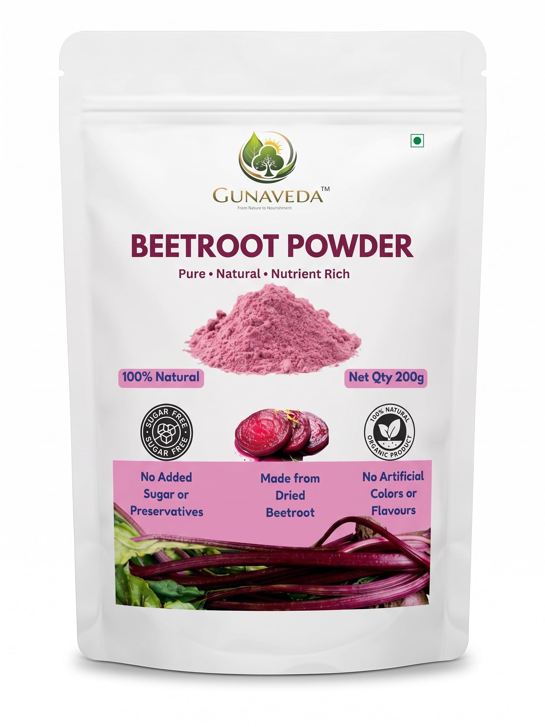 Beetroot Powder | Rich in Antioxidants & Iron | Earthy sweetness | 100% Pure & Natural | Nitrates compound | supports haemoglobin levels | Ideal for Smoothies, Juices, Recipes | 200g pack of 1-image-28