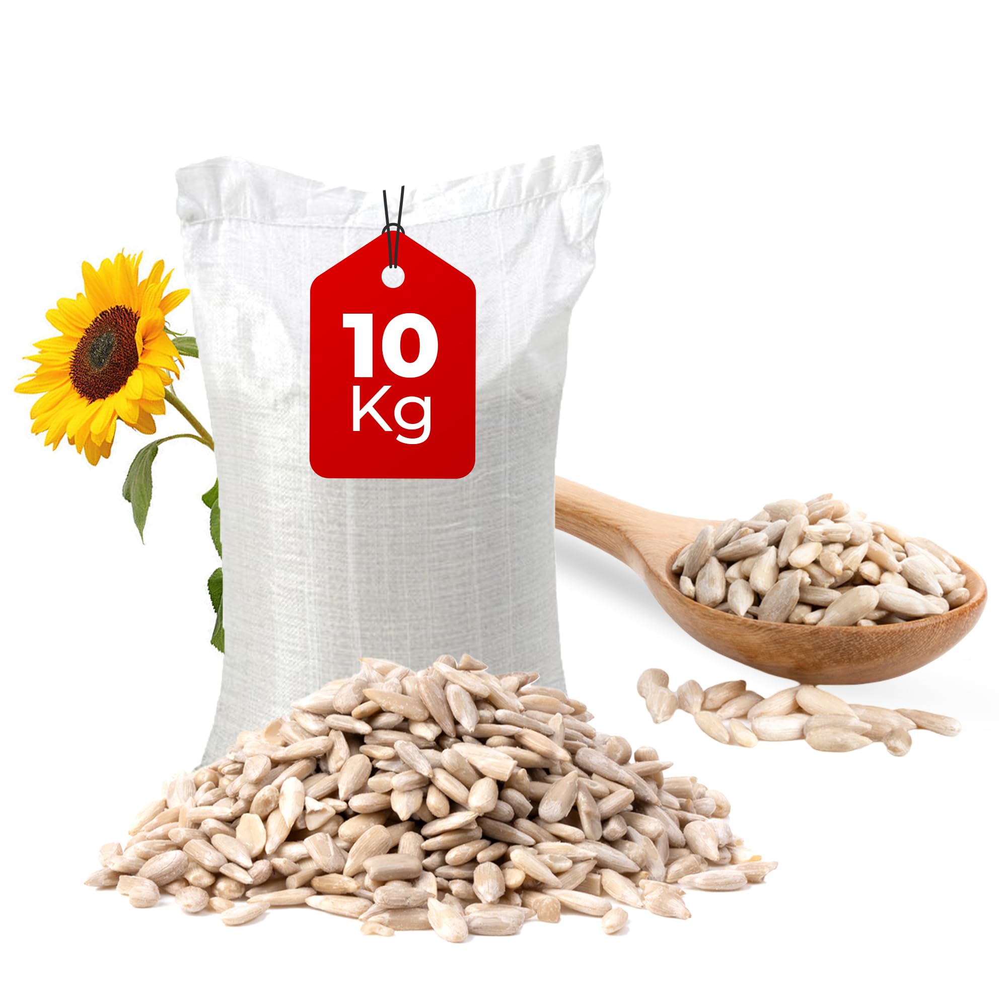 10kg Sunflower Hearts wild Bird Food. High Energy Birds Seed, Premium Sunflower Seeds & wild Bird Food (10 KG)