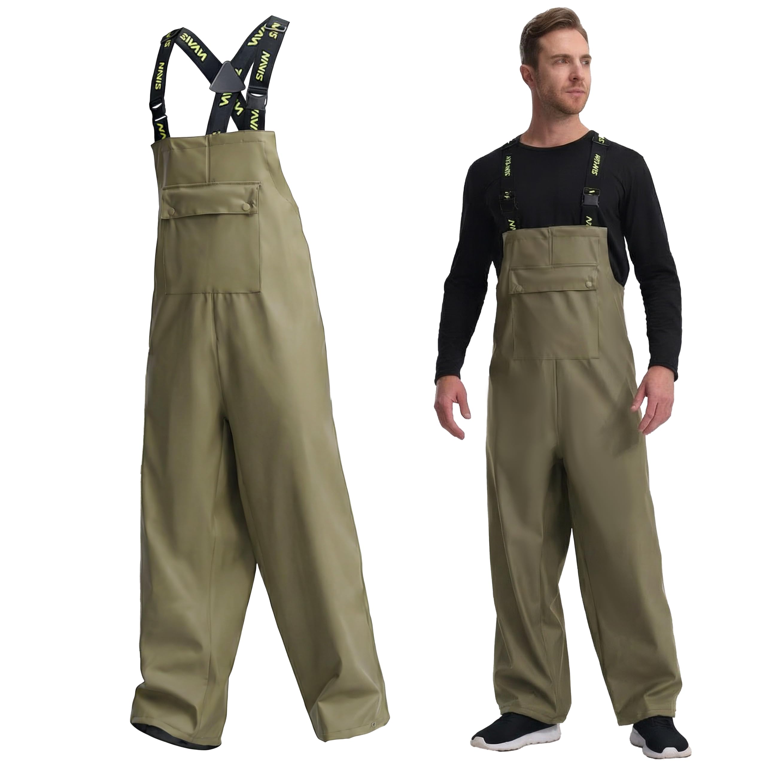 Workwear Regenlatzhose Herren Wasserdicht - 12000mm Regenhose, Arbeitshose für Baustelle, Outdoor, Forst & Garten P03