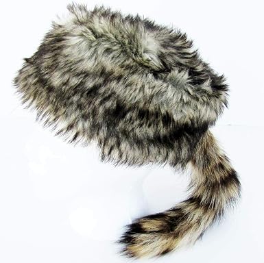 NYW Raccoon Tail Hat Daniel Boone Davey 