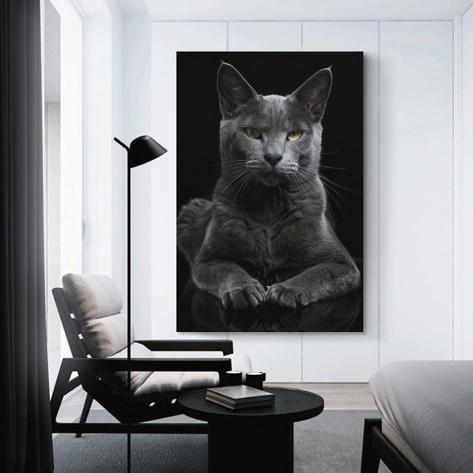 Junmoney Korat Canvas Art Print 24x36inch(60x90cm), for Bedroom Decor, Cosy Corners Or Studios, An Easy Wall Refresh for Bedrooms