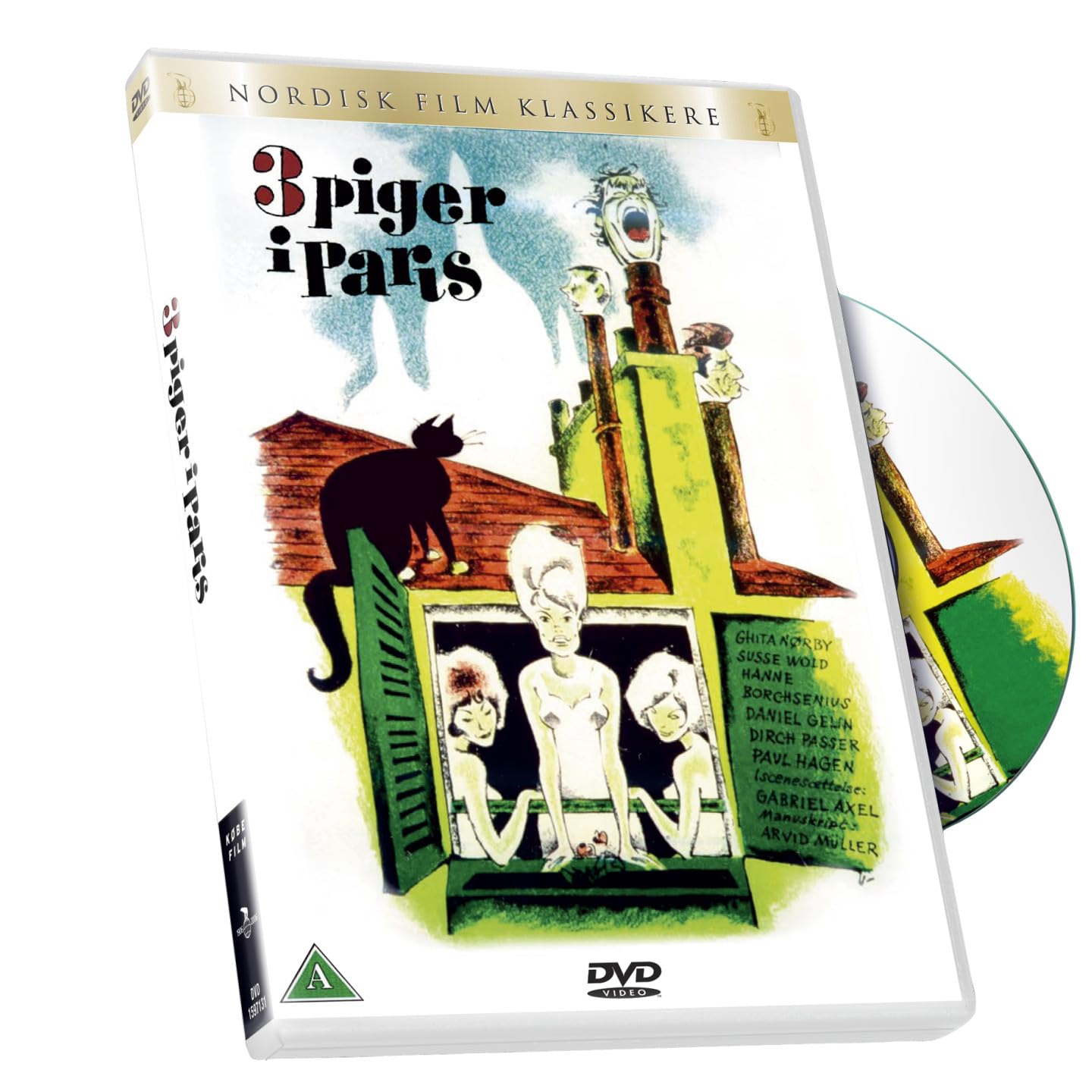 Tre Piger I Paris (DVD) Ghita Nørby Gabriel Axel Danish Language Movie