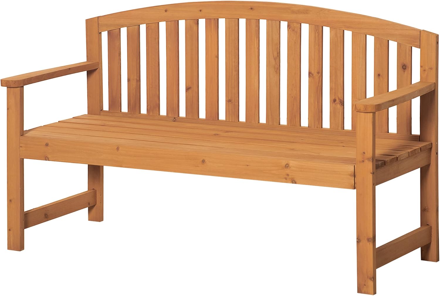 Outsunny 55" Wooden Garden Bench, 2 Seater Outdoor Patio