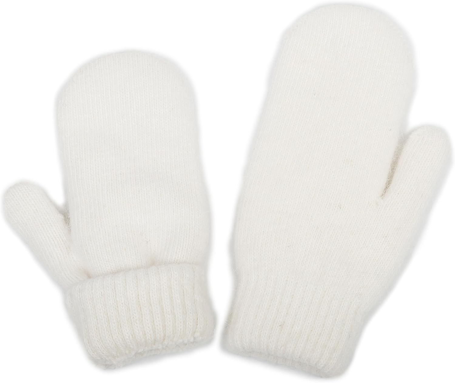 Mealah Winter Warm Mittens for Women - Cold Weather Stretch Thick Lining Knitted Gloves S/M