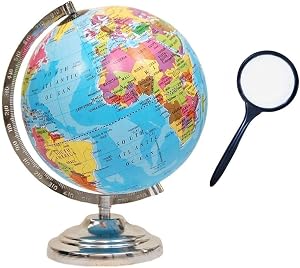 GeoKraft Educational Rotating Globe with Steel Arc