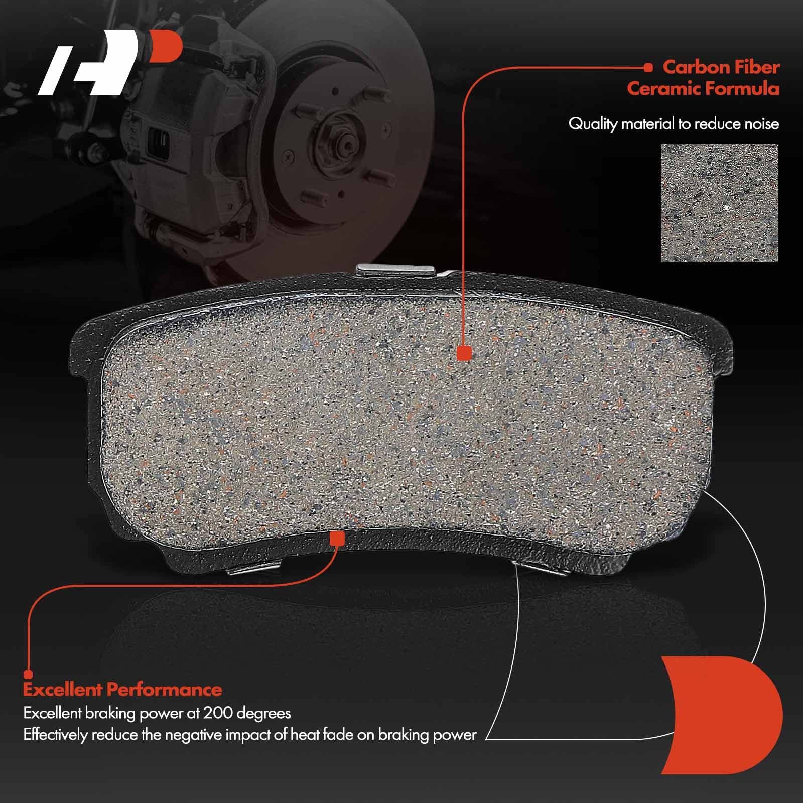 Low Dust Brake Pads ACDelco Silver 14D1421CHF2 Ceramic Front Disc Brake Pad Set With Hardware Clips H 885379 - View #3