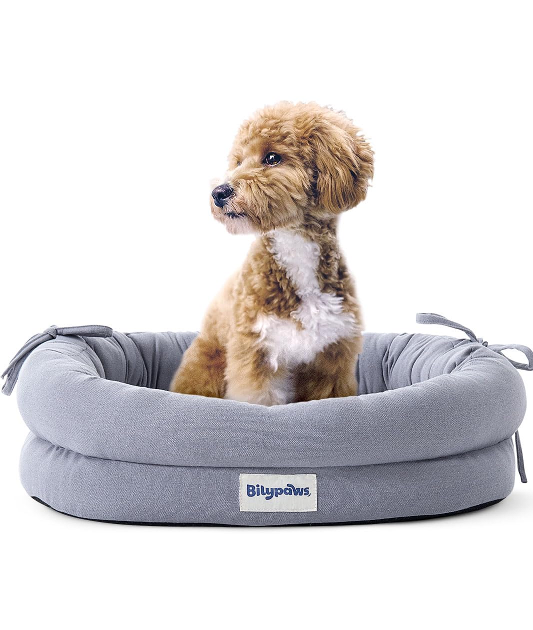 bilypaws Orthopedic Dog Bed for Medium Size Dogs, Pet Sofa Bed with Egg Crate Foam, 4-Sided Bolster, Removable Washable Cover & Anti-Slip Bottom,