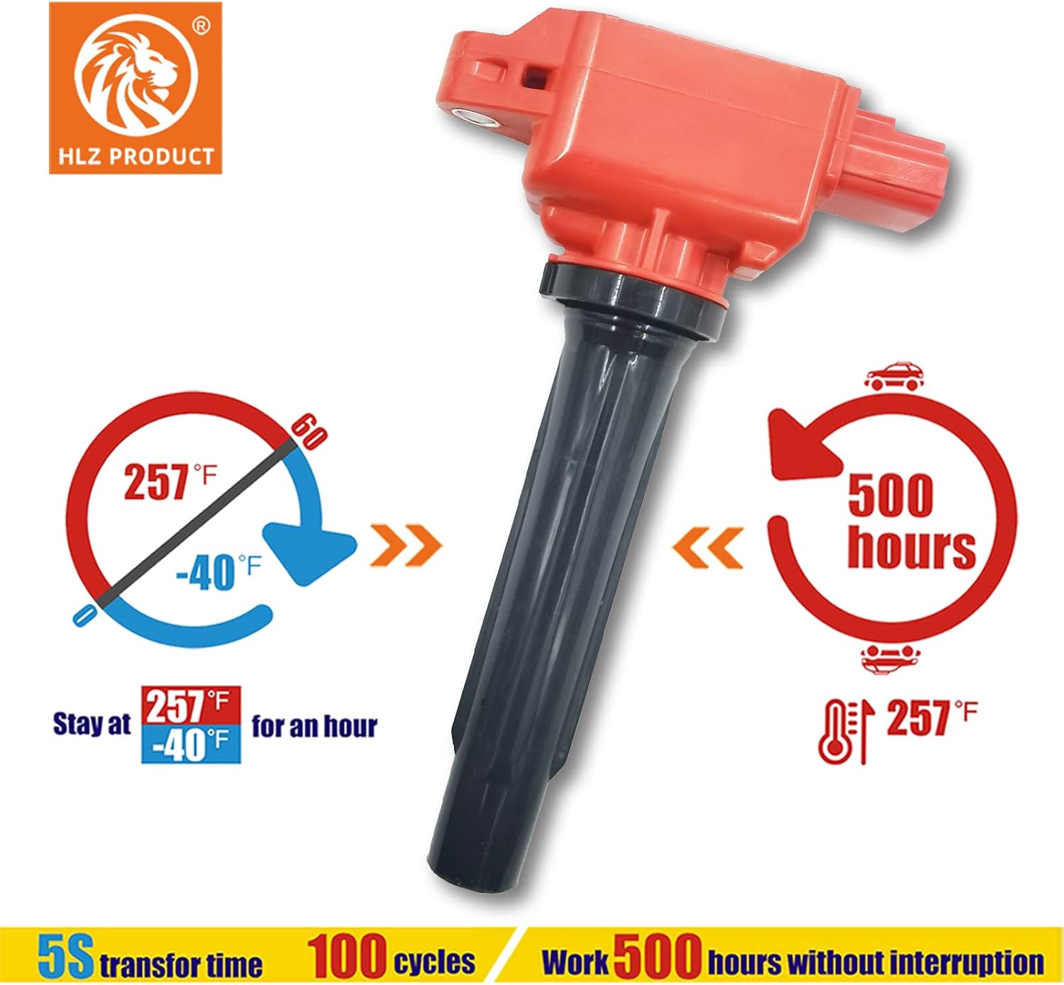 HIGH ENERGY IGNITION COILS PE20-18-100A PE2018100A UF-656 UF656 H2262-R SET OF 4 COMPATIBLE WITH Mazda 3 6 CX-3 CX-5 CX-9 MX-5 MIATA 2.0L 2.5L L4
