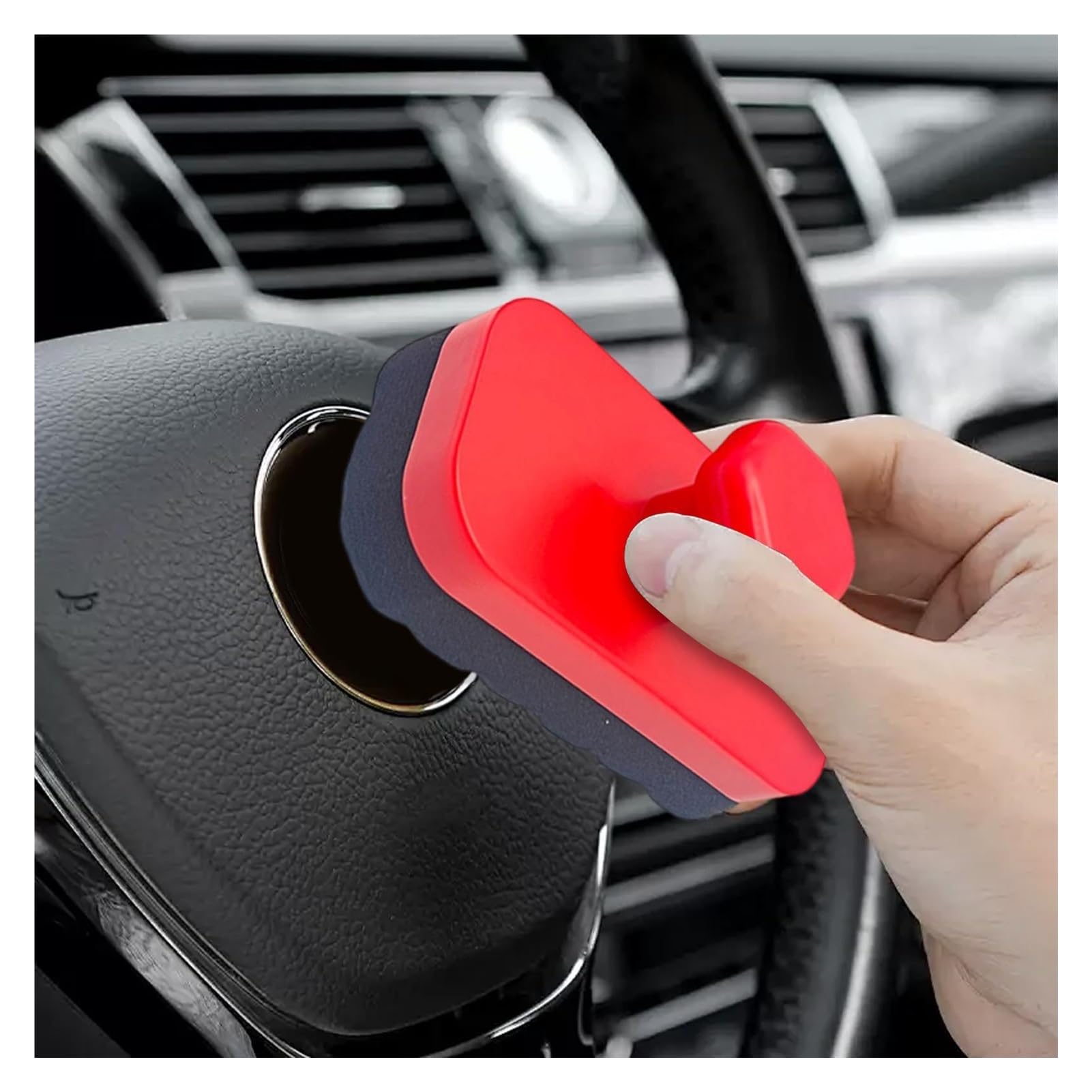 Reifenglanz-Schwamm, Autowachs-Applikator mit Deckel, wiederverwendbarer Pinsel, geeignet for die Felgenreinigung, das Auftragen von Wachs und Detailpflege des Innenraums(B(45cm))