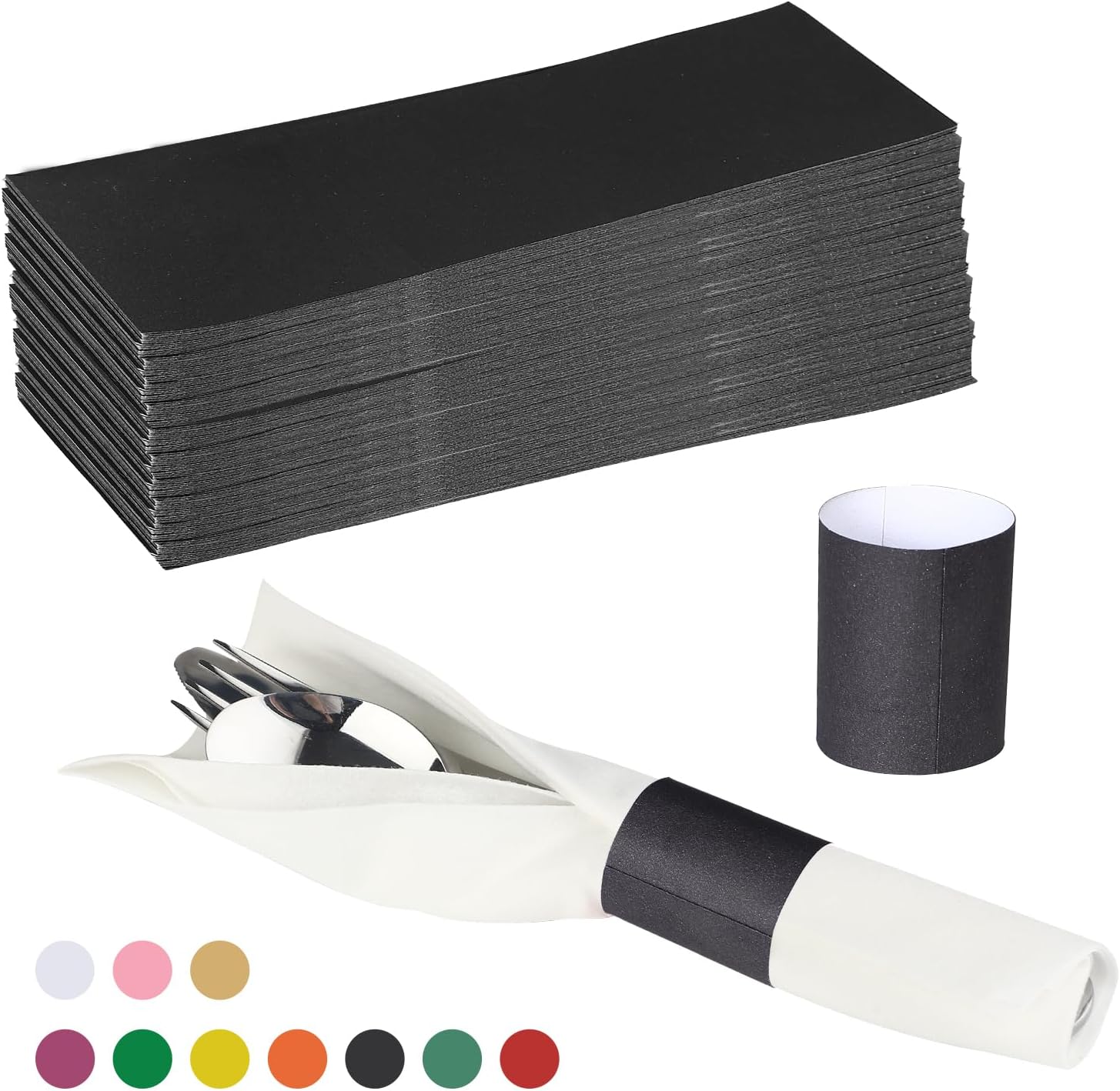 Germiwipe (Box of 500 Black) Paper Napkin Band Self