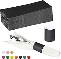 Vista 9 de Germiwipe Bandas de servilleta del día de San Patricio, anillos de servilleta de papel autoadhesivos, bandas para envolver cubiertos