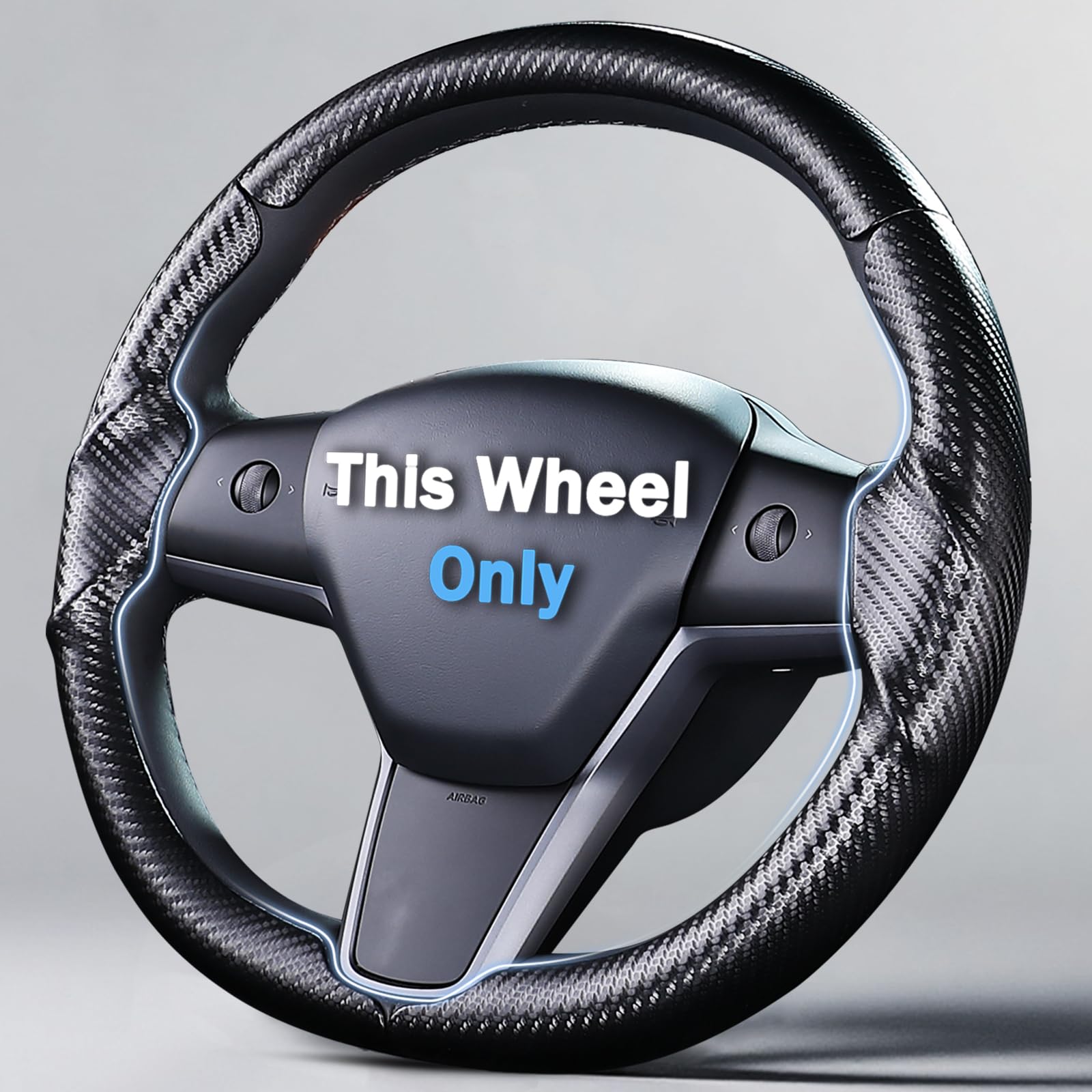 Steering Wheel Cover for Tesla Model 3 2017-2023 Tesla Model Y 2020-2024