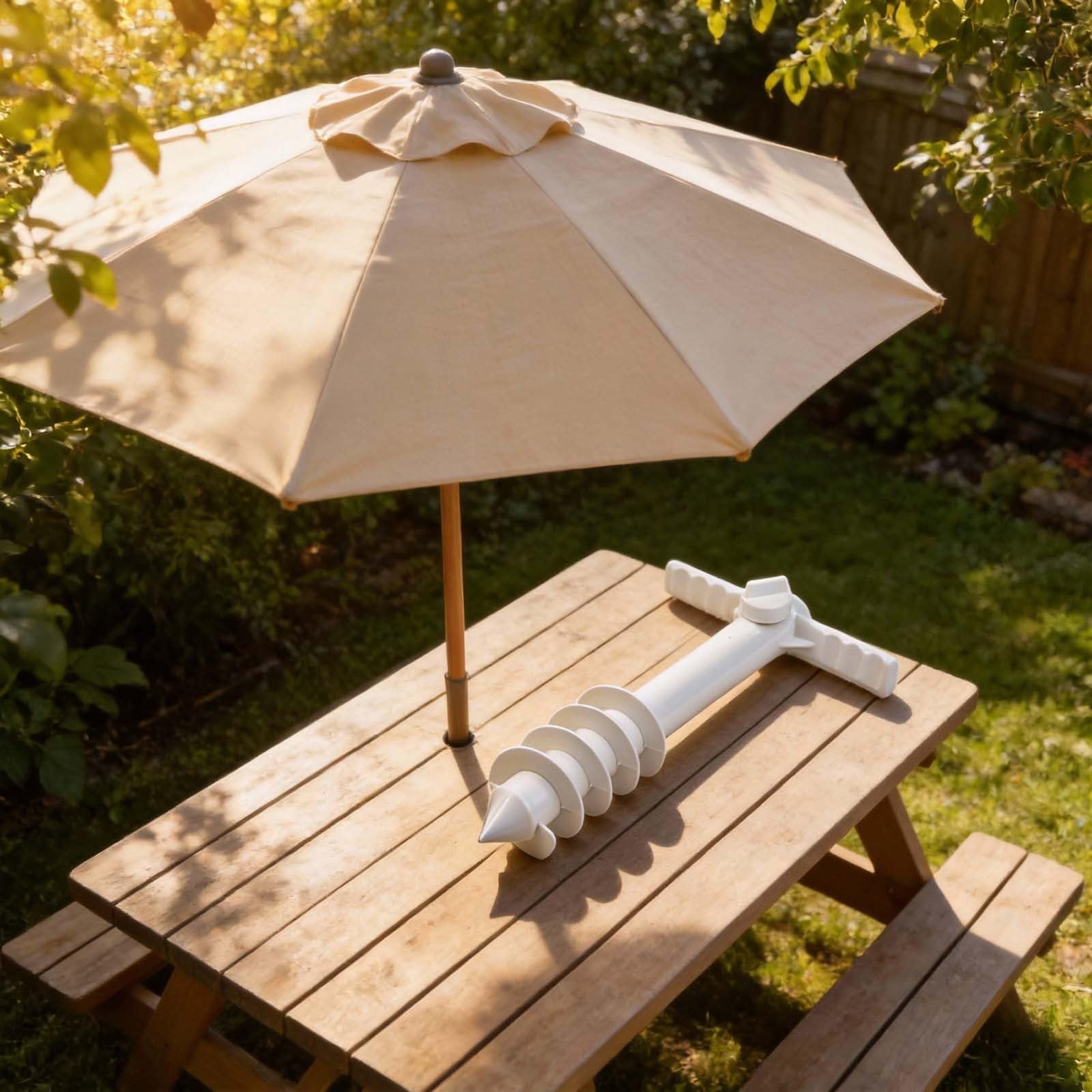 Ancrage pour parasol 5 Spirales pour Sable jusqu'à 1,6 Pouces