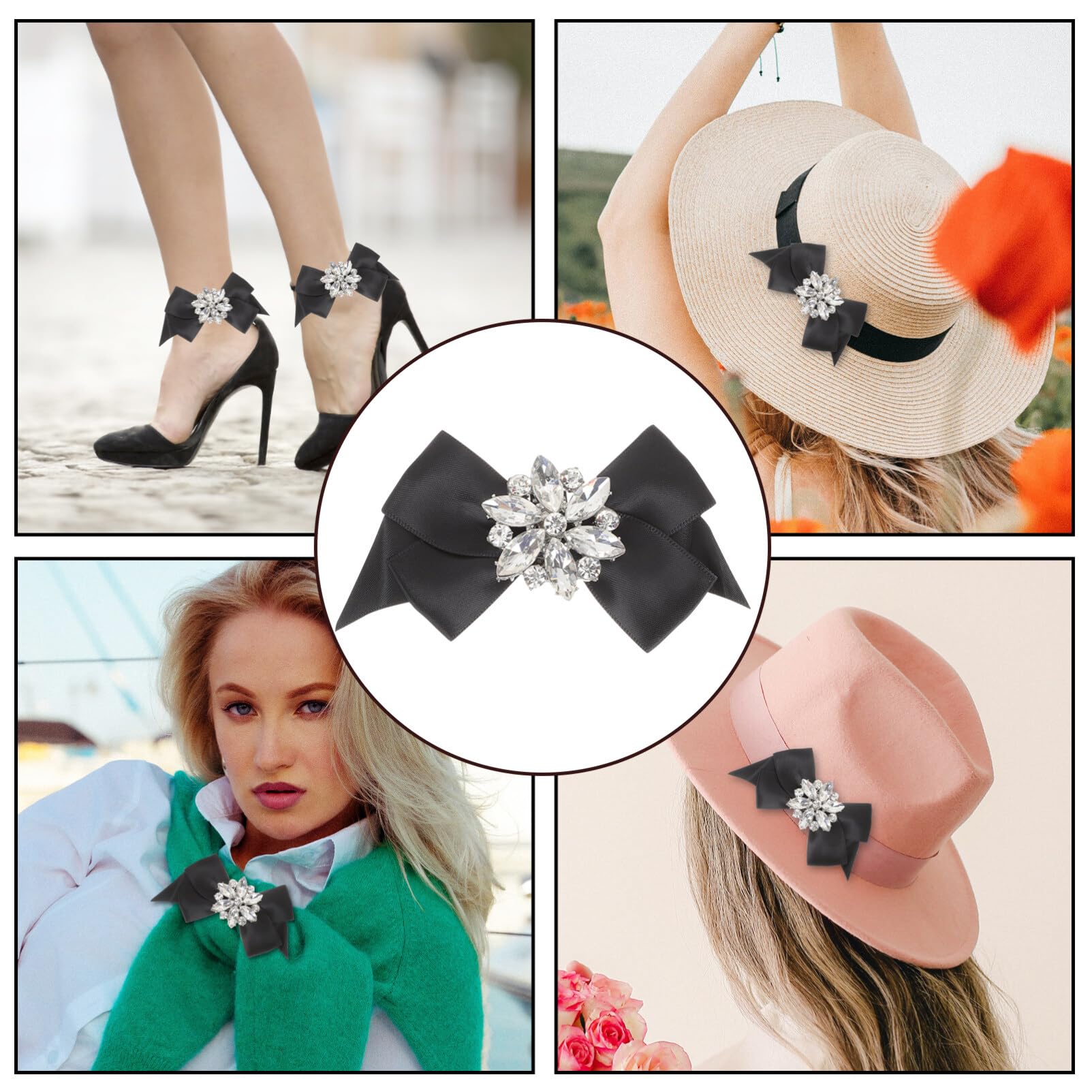 PACKOVE 1 Par hebilla de zapato de lazo tacones de vestir lazo de ropa zapatillas mujer zapatillas de mujer decoración zapatos de tacon clips de zapatos de joyería boda — view 6