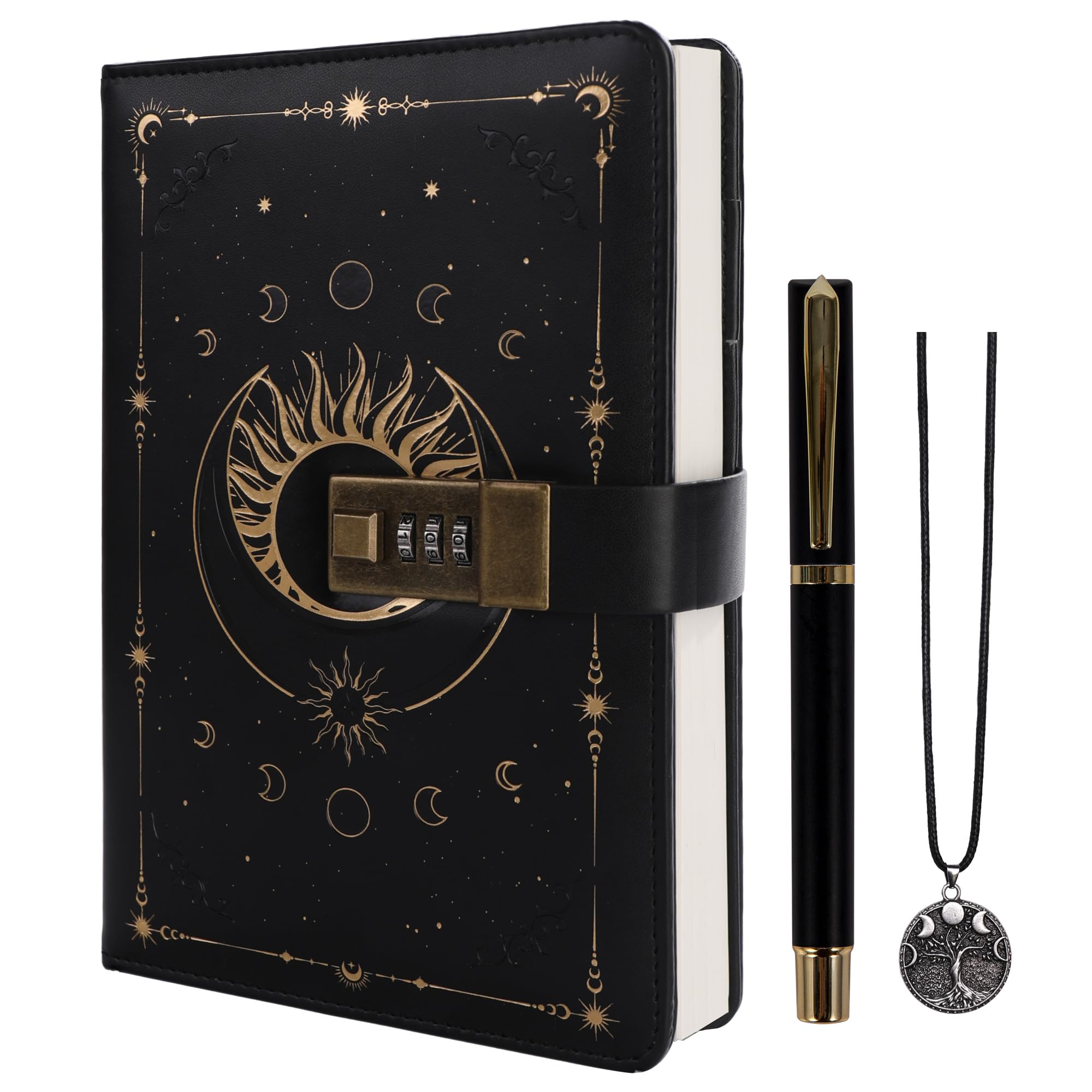 CAGIE 2 Pack Journals Notebooks For Women Men Leather Journals For Writing Hardcover A5 Journaling Notebooks Thick Journal Supplies Diary, Black& Blue - View #5