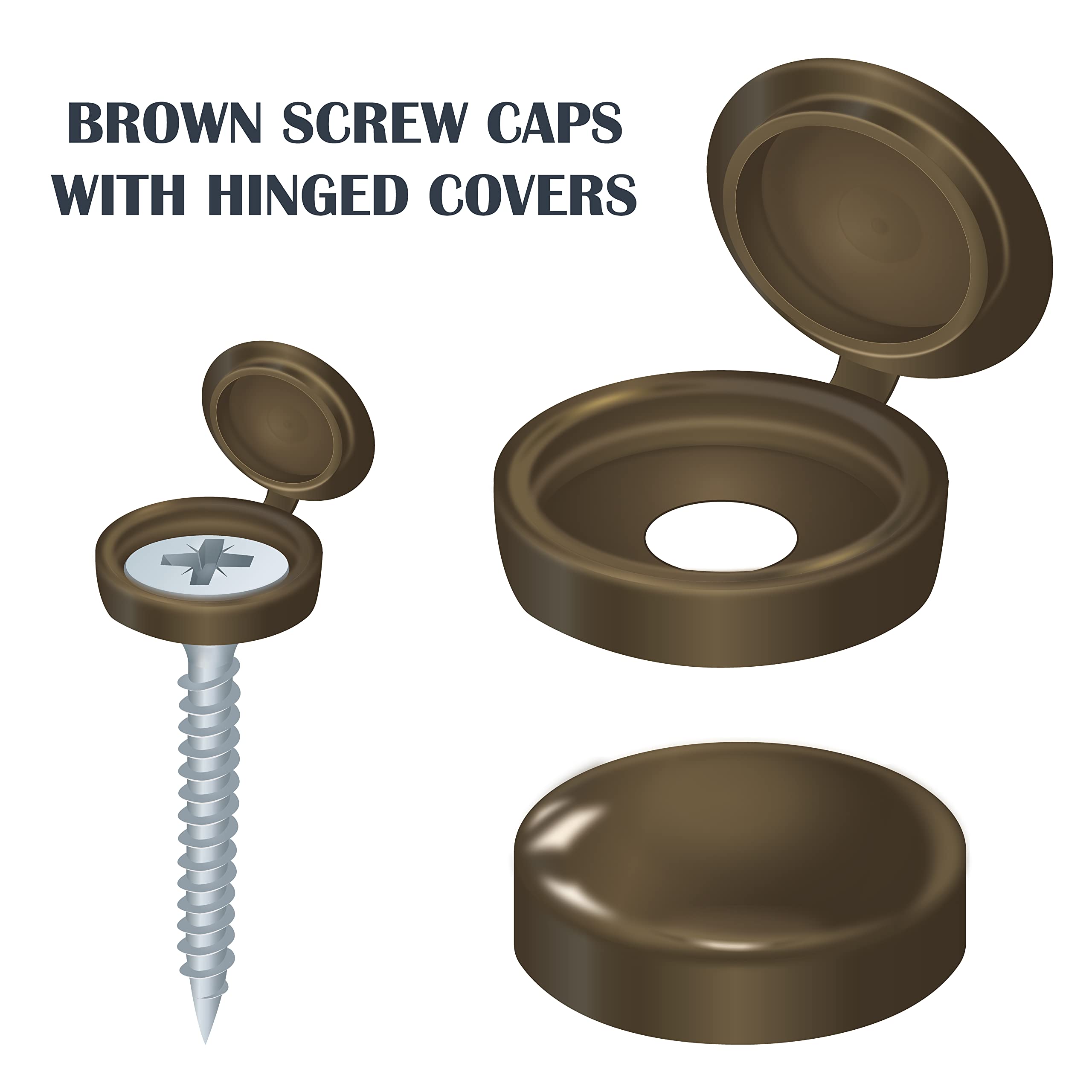 Screw Caps Screws White Covers Cover (Fit No. 6 & No. 8 Screws) M6