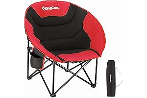 KingCamp Foldable Bungee Moon Lounge Chair for Adults 300lbs