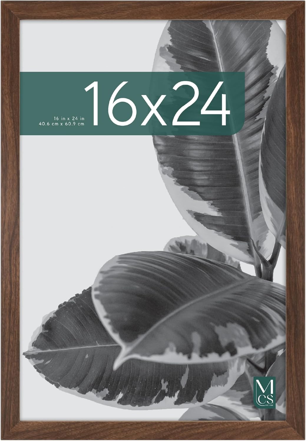 MCS Studio Gallery 16x24 Poster Frame Walnut Woodgrain, Vertical & Horizontal Wall Hanging Large Picture Frame for Photos, Posters & Art Prints (1-Pack) Walnut Woodgrain 16x24 - Select 1-Pack
