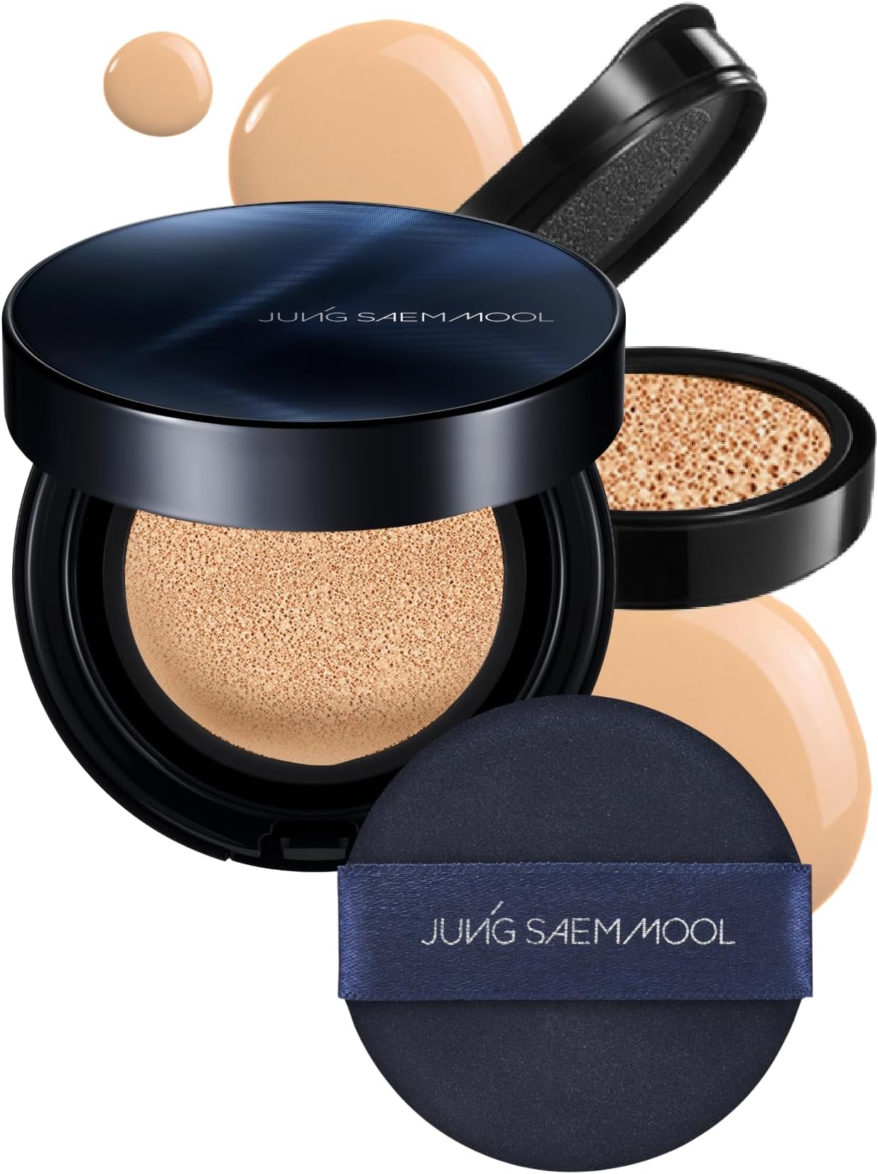 JUNG SAEM MOOL [JUNGSAEMMOOL OFFICIAL] Essential Skin Nuder Cushion Navy Edition (Light) | Refill Included | Limited Holiday Edition