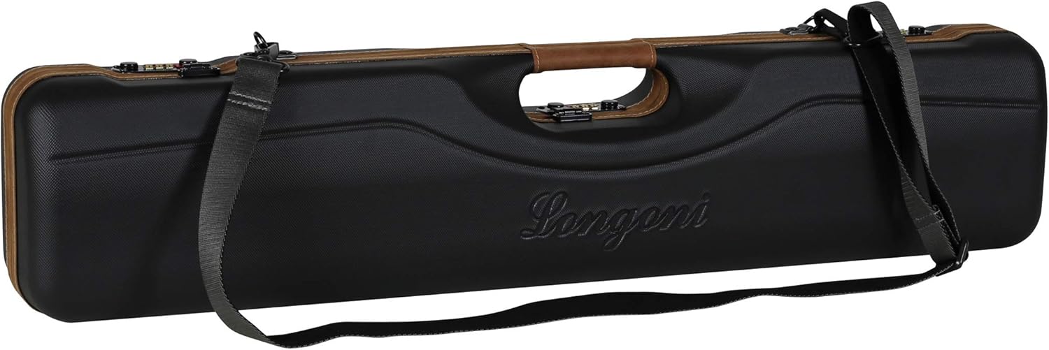 Longoni Skipper Pool Carom Billiard Hard Cue Case 2 x 4 with Shoulder Strap