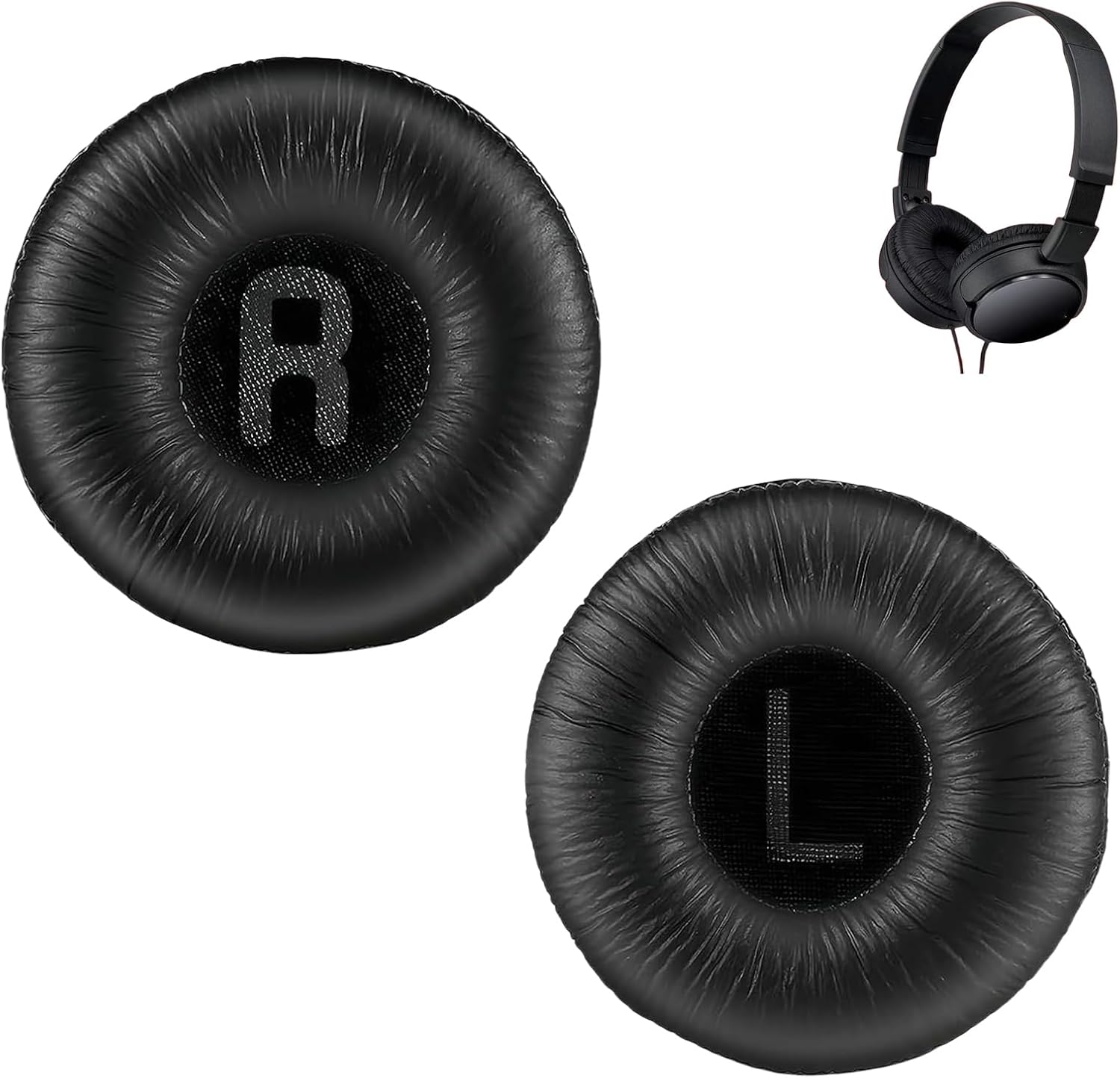 1 Pair 70mm Memory Foam Replacement Ear Pads for JBL Tune600 T500BT T450 T450BT JR300BT T510BT T520BT JR310BT Headphones Does Not Fit Tune600btnc - Black