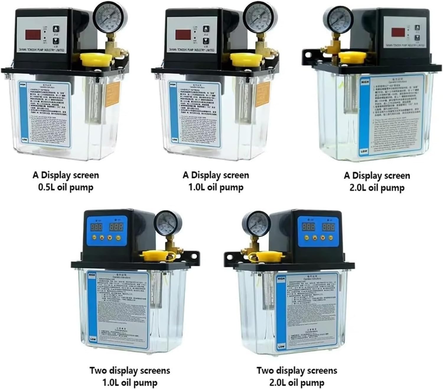Lubricant Pump, 1L 2L, Automatic Lubricating Oil, with Pressure Gauge CNC Electromagnetic Lubrication Lubricator,121
