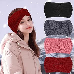 Lot De 7 Bandeaux Hiver Femme – Couleurs Assorties – Confortable – Pour Sport, Fitness, Plein Air – Taille Unique
