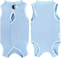 Vista 6 de Traje de recuperación para gatos para heridas abdominales o enfermedades de la piel, mameluco de gato para gatos después de la cirugía, traje