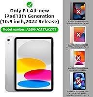 Vista 2 de Funda para iPad de 10.9 pulgadas de 10.9 pulgadas de 10.ª generación 2022, para iPad de 10 generaciones, divertido y lindo estilo de animales