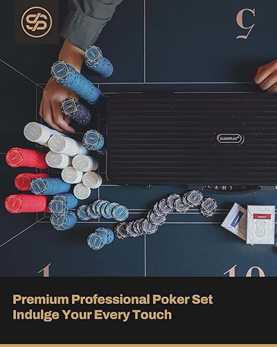 Miniatura 2 de SLOWPLAY Nash - Juego de fichas de póquer de cerámica para Texas Hold'em, 500 piezas con valores numerados, fichas de póquer de 1.693 in, 0.42 oz