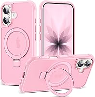 Vista 134 de Funda de grado militar compatible con iPhone 14 Plus de 6.7 pulgadas, con soporte magnético invisible tipo anillo, compatible con MagSafe y gran