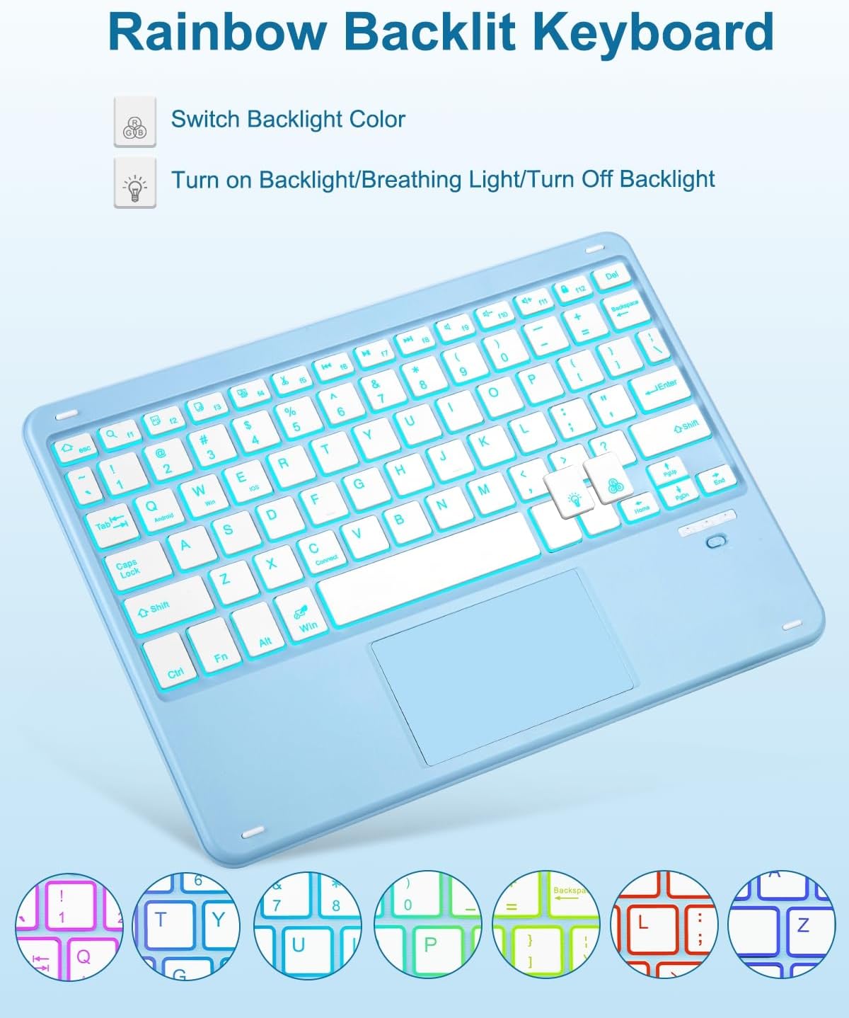 EAMPANG Glitter Case with Trackpad Keyboard for Samsung Galaxy Tab A11+/A9+ image 5
