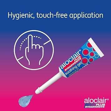 Aloclair Plus Bioadhesive Gel 8ml | Mouth ulcers and small oral lesions, Up to 12+ hours protection, No-touch application, Adults and children 4 years+