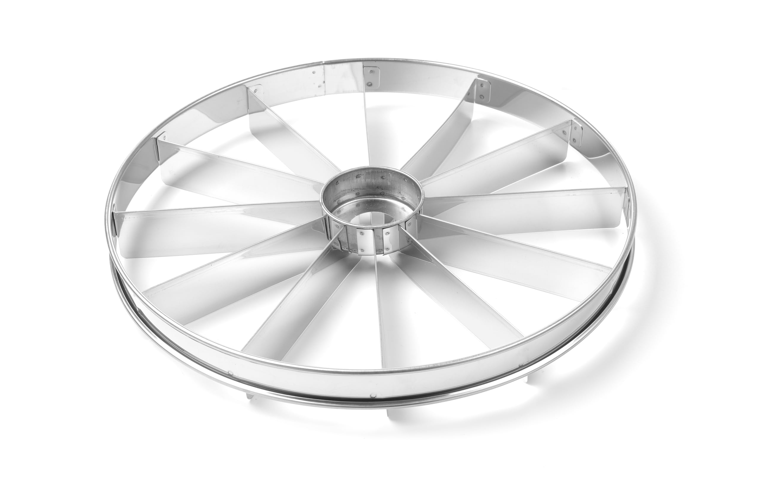 HENDI Coupe-gâteau rond – Marqueur diviseur de gâteau professionnel, 12 parts – Outil de pâtisserie – Ø320x(H)40 mm – Acier inoxydable